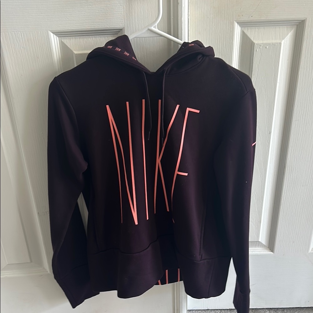 Nike Black Hoodie with Pink Accents